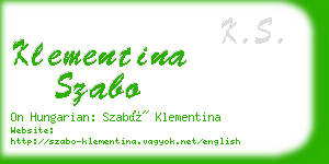 klementina szabo business card